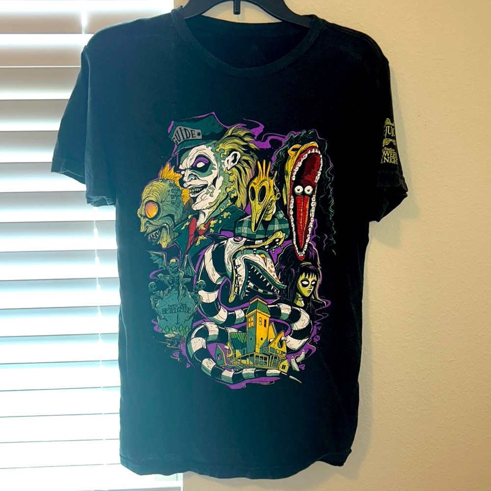 Universal Studios Beetlejuice Halloween Horror Nights Tee Size Small